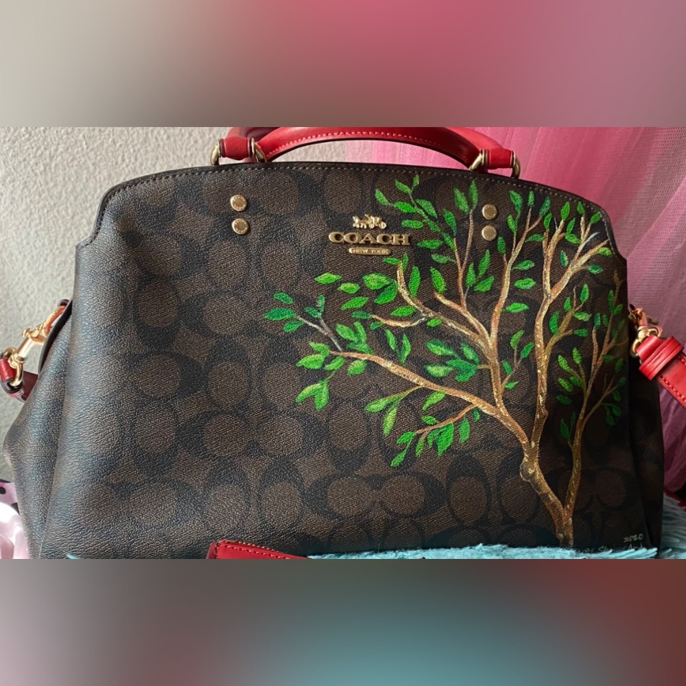 This is a Coach bag. It's a unique customize,art and the artist signature!
